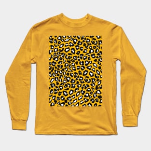 Bold Yellow Leopard Print Spots. Long Sleeve T-Shirt